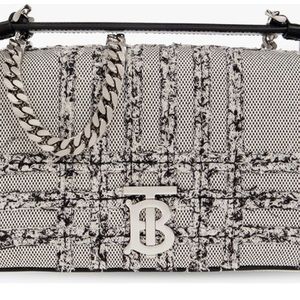 Burberry Needle Punch Check Smal Lola Canvas Shoulder Bag New With Tags